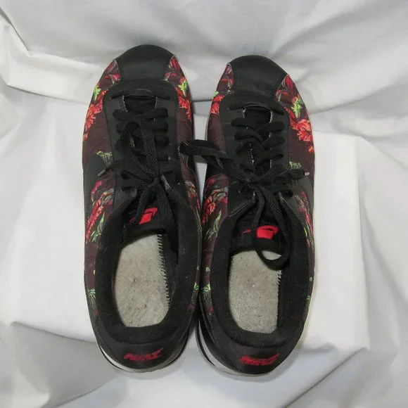 Nike Cortez Retro Sneakers - Leather and Nylon Floral - Men's Size 13 - Picture 5 of 6